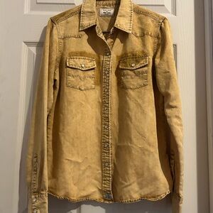 Kimes Ranch Camel Button Down Shirt